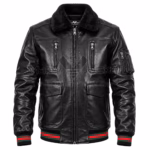 Removable Fur Collar Bomber Jacket