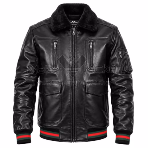 Removable Fur Collar Bomber Jacket