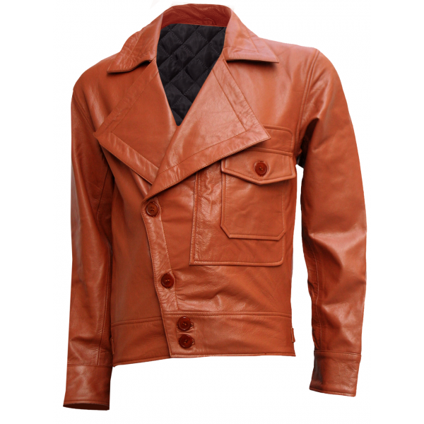 Resident Evil 4 Light Fur Leather Jacket