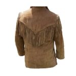 Wear Cowboy Tan Fringe Native American Beads Jacket - Image 2