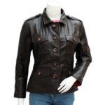 Women's Black Biker Leather Jacket
