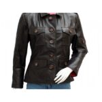 Women's Black Biker Leather Jacket