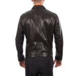 Men Dark brown lambskin genuine leather jacket - Image 3