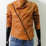 WOMEN CROPPED ASYMMETRICAL LEATHER JACKET
