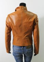 WOMEN CROPPED ASYMMETRICAL LEATHER JACKET - Image 2