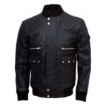 Black Bomber Leather Jacket