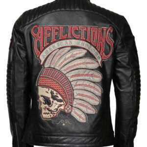 Affiction Black Leather Biker Jacket