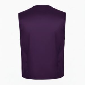 Aladdin Superhero Cosplay Purple Vest back view in purple cotton fabric inspired by Aladdin cosplay outfit.