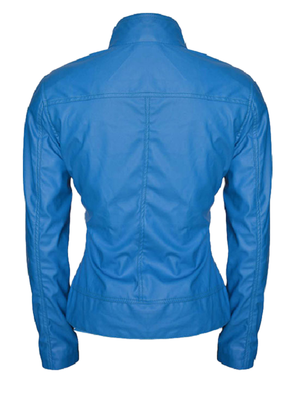 BATGIRL BLUE LEATHER COSTUME JACKET - Image 2