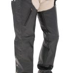 Cowboy chaps in a black leather