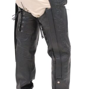 Tan Ultrasued Scalloped Western Show Chaps