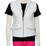 Carrie Fisher Star Wars White Leather Vest