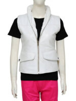 Carrie Fisher Star Wars White Leather Vest