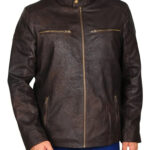 Chris Evans Civil War Brown Leather Jacket