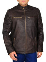 Chris Evans Civil War Brown Leather Jacket