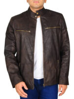 Chris Evans Civil War Brown Leather Jacket