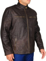 Chris Evans Civil War Brown Leather Jacket