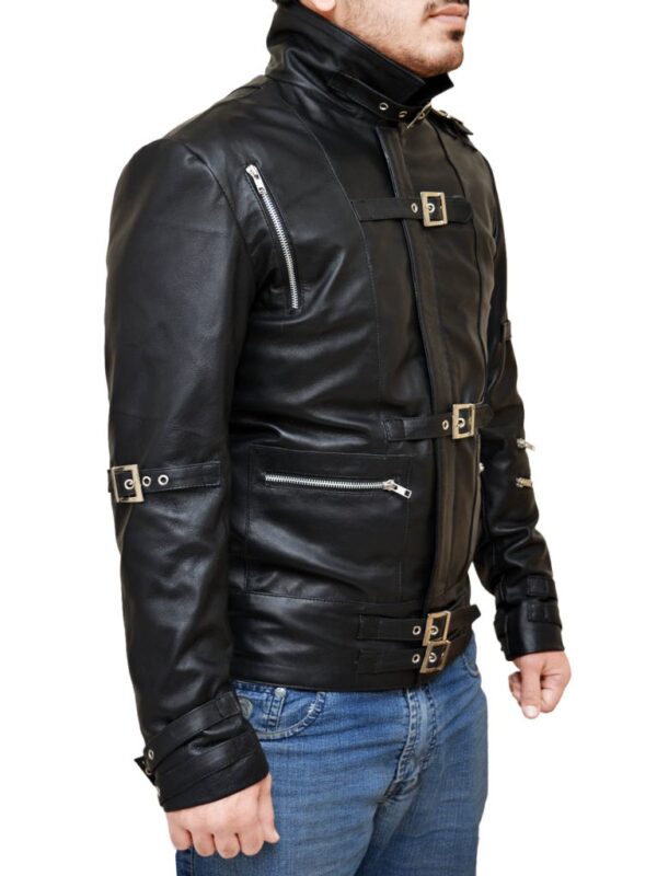 MICHAEL JACKSON BAD BLACK LEATHER JACKET - Image 3