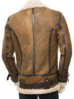 Men's Brown Shearling Leather Jacket