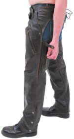 Brown Motorcycle Leather Chaps