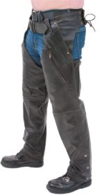 Men's Vintage Crazy Horse Brown Leather Chap