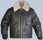 Black ANJ-4 Sheepskin Leather Jacket