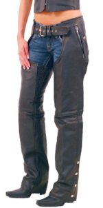 Ultimate Leather Chaps Pockets Front