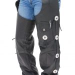 Western Leather Chaps Conchos