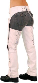 White Leather Chaps