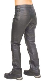 Women's Mid-Rise Premium Cowhide Leather Pants - Image 2