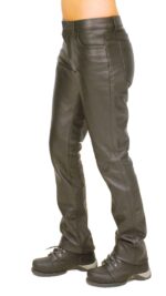 Women's Mid-Rise Premium Cowhide Leather Pants