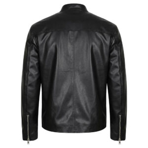 Woodside Lucifer Amenadiel Black Leather Jacket (Back)