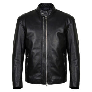Woodside Lucifer Amenadiel Black Leather Jacket (Front)