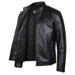 Woodside Lucifer Amenadiel Black Leather Jacket (Side)