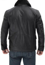 Boehmer Black Leather Shearling Jacket