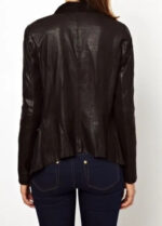 Women's Designer Moto Style Black Leather Jacket