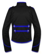 Black Blue Military Marching Band Drummer Jacket