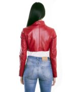 Red Color Nappa Lamb Short Leather Jacket 