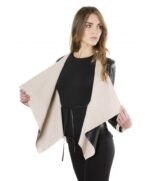 Black Colour Nappa Lamb Leather Jacket Smooth Effect