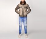 Black Leather Vintage Jackets for Men