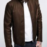 Casual Brown Leather Jacket