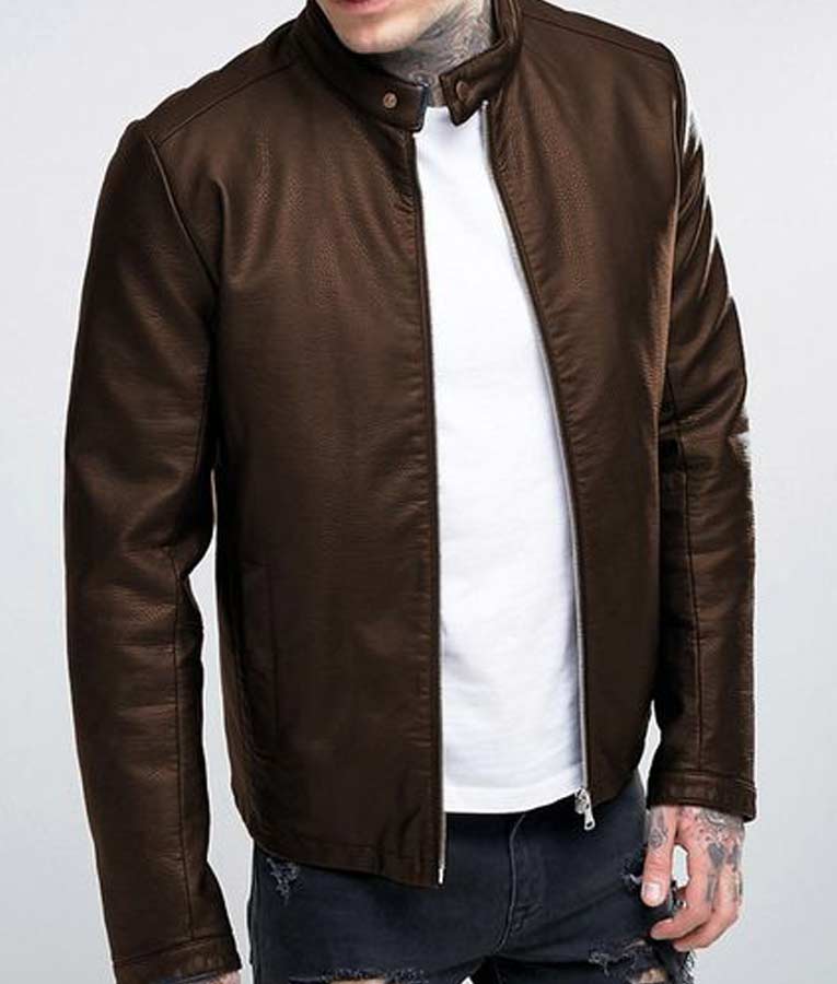 Casual-Brown-Leather-Jacket-For-Men Casual Brown Leather Jacket - Image 1