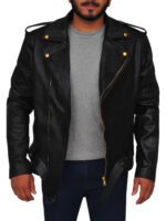 Cry Baby Johnny Depp Black Leather Jacket