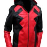 Deadpool Leather Hoodie Jacket
