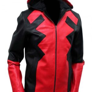 Deadpool Leather Hoodie Jacket
