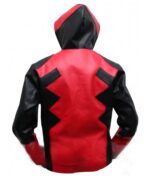 Deadpool Leather Hoodie Jacket