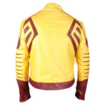 Kid Flash Wally West Yellow Leather Jacket (Back)