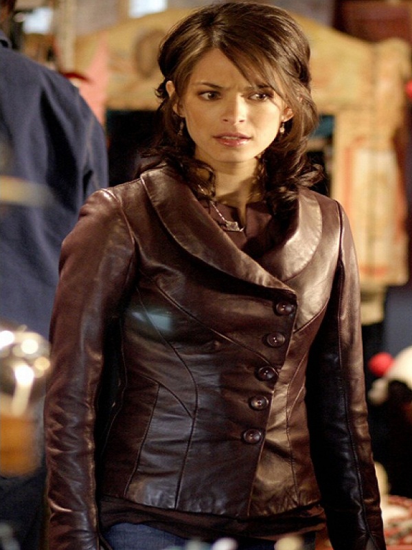 Kristin-Kreuk-Smallville-Brown-Leather-Jacket Kristin Kreuk Smallville Brown Leather Jacket