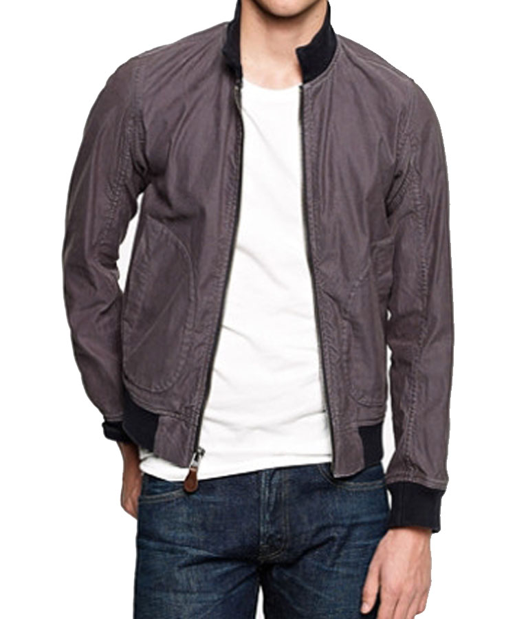 Leo-Fitz-Agents-Of-Shield-bomber-jacket Agents Of S.H.I.E.L.D S1E2 Leo Fitz Grey Bomber Jacket - Image 1