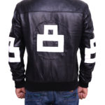 8 Ball Men’s Bomber Black Leather Jacket
